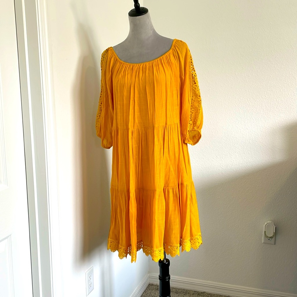 Pumpkin colored dress from Indigo Rose. Size XL